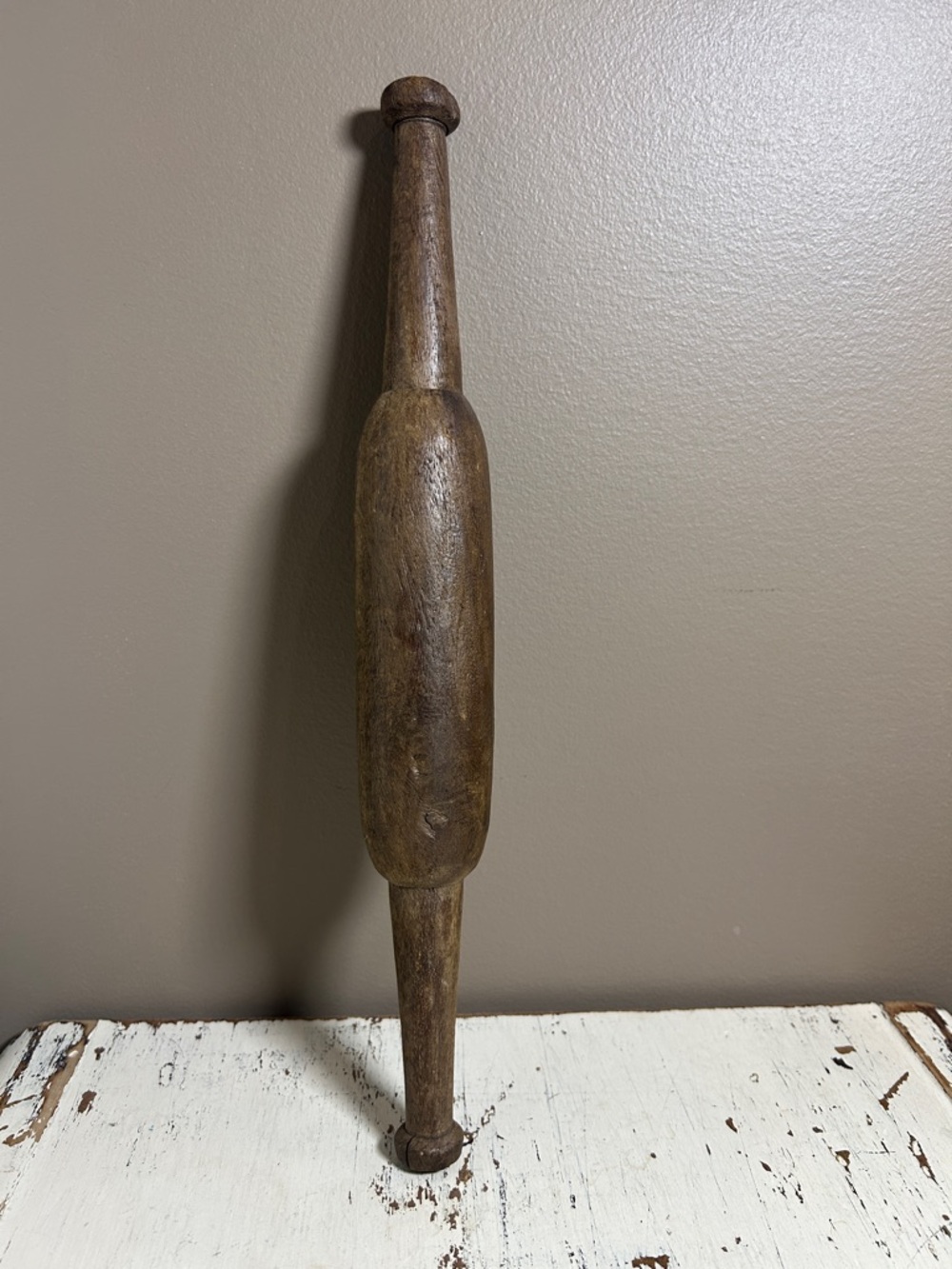 Vintage Wooden Rolling Pin - Rustic Brown